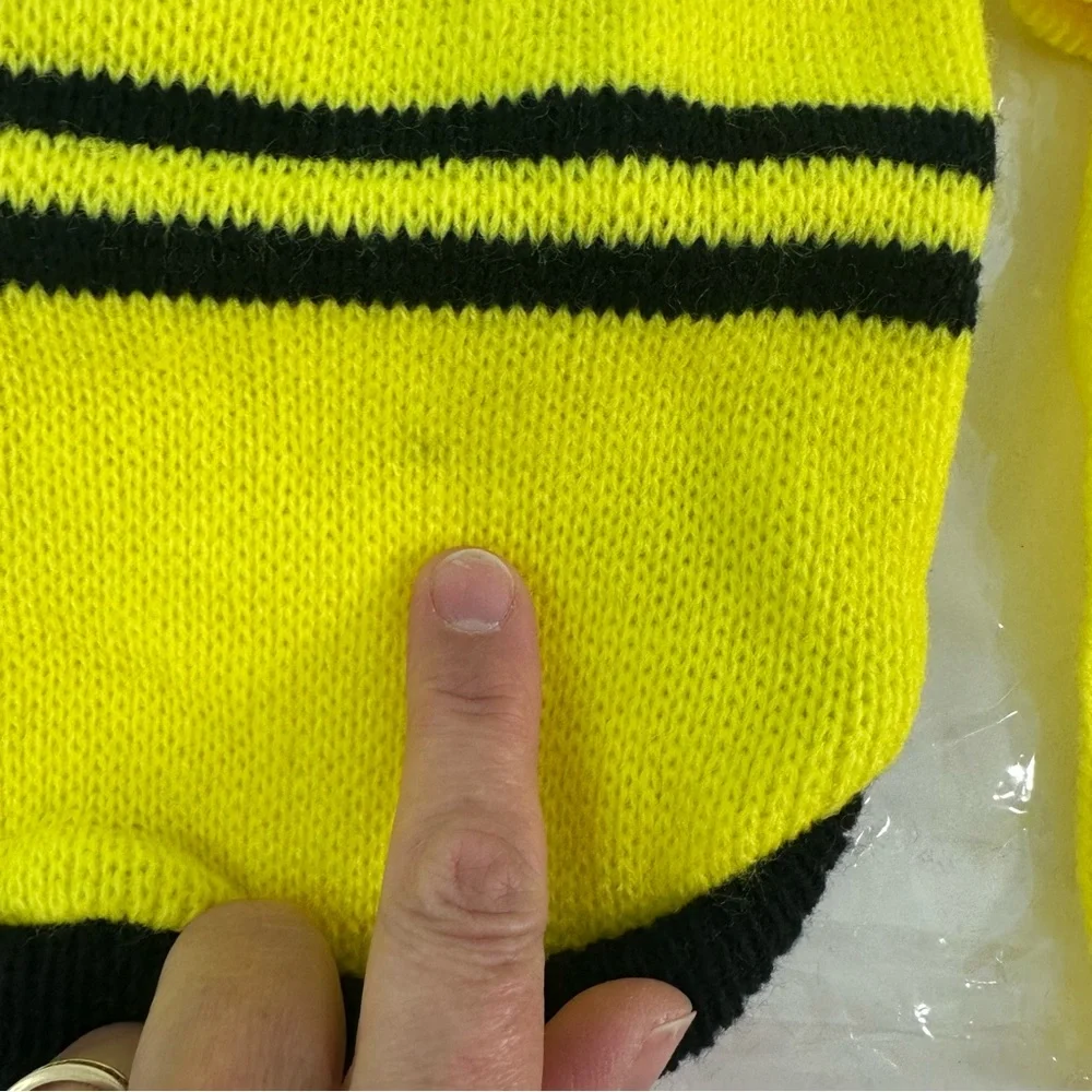 United K9's Lot of Two Yellow and Blue Knit Dog Sweaters Size is 12